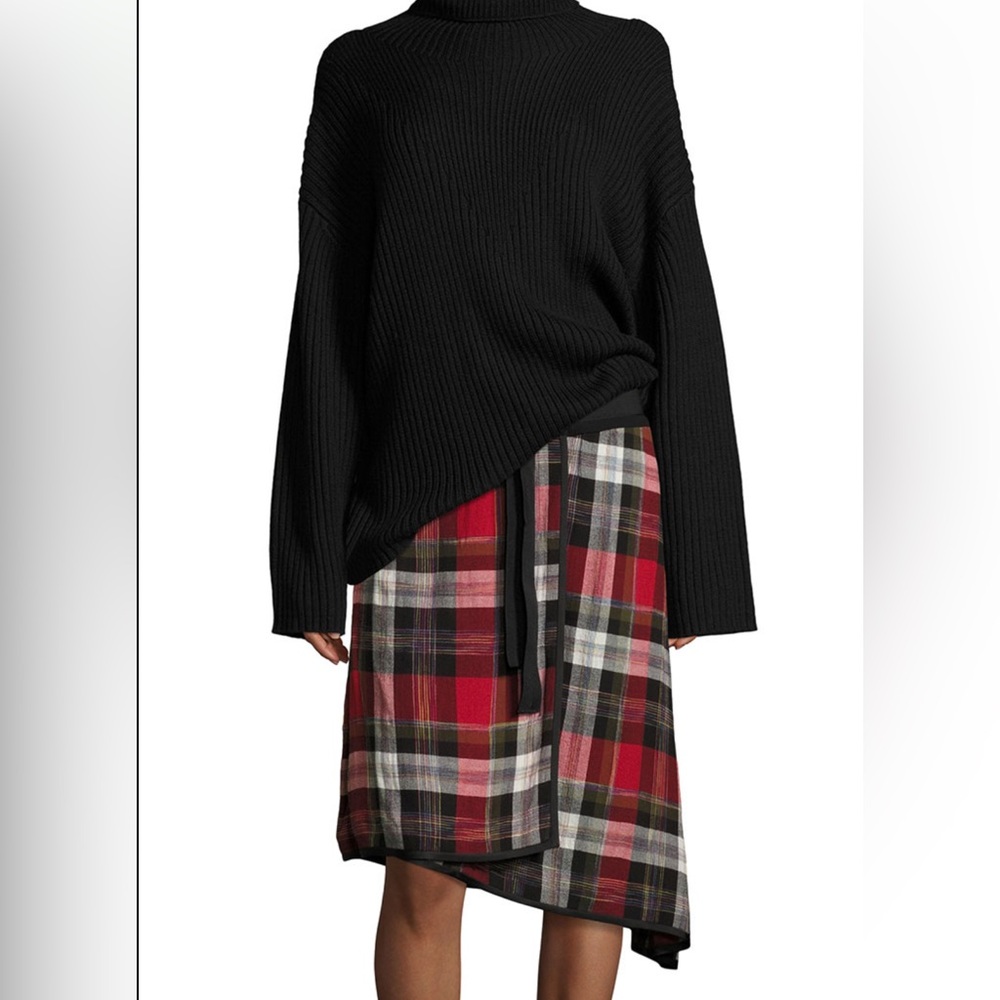 Public School Ilha Plaid High-Waist A-Line Skirt